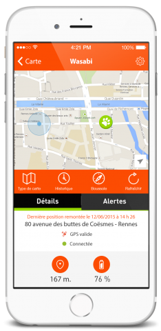 Die Ortung der Katze erfolgt &uuml;ber eine App. (Bild: Weenect)